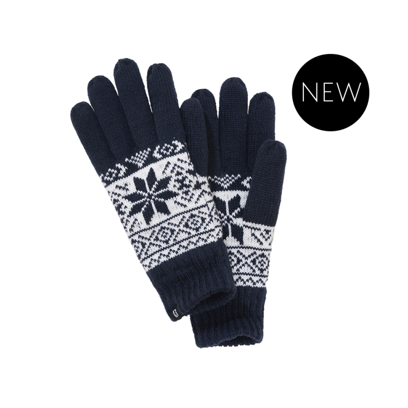 Pletene podložene rokavice Snow Modre