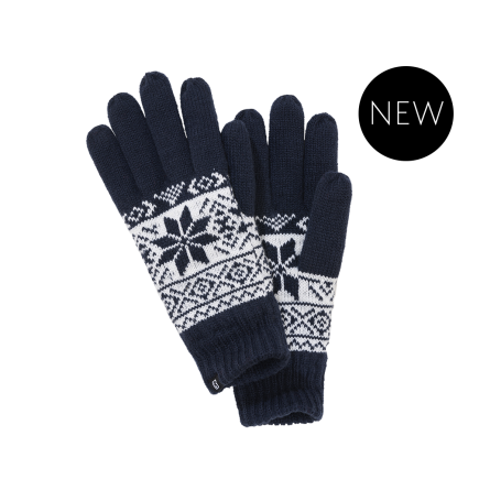 Pletene podložene rokavice Snow Modre