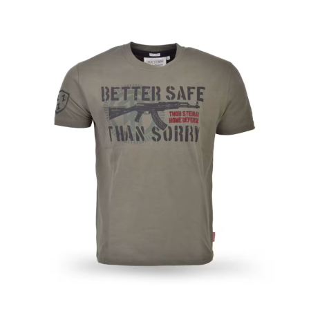 Kratka majica Thor Steinar Better safe Olivna
