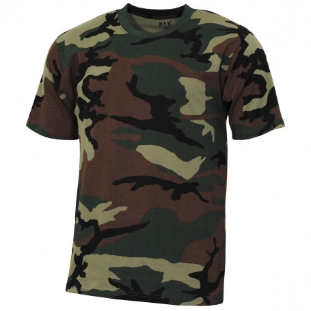 Otroška majica kratek rokav Basic  Woodland